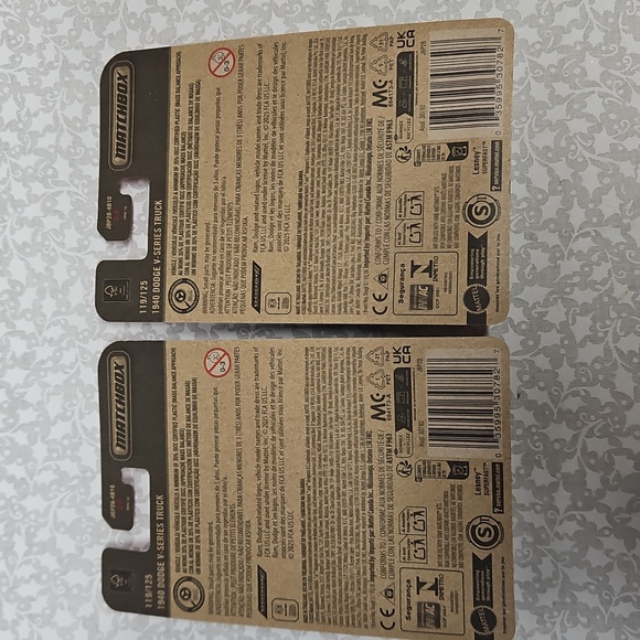 Qty. 2 New Matchbox 1940 Dodge V-Series Truck 119/125 - Picture 2 of 7